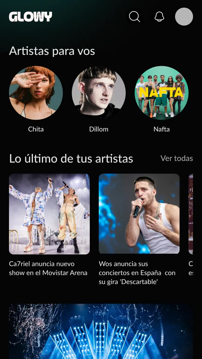 Glowy Music — screen 2