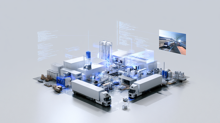 Three-layer traceability architecture inside a connected facility